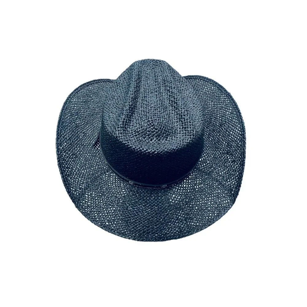 Tombstone Loom Explorer Black Hand Painted Unisex EXPLORER HAT Size 6 3/4
